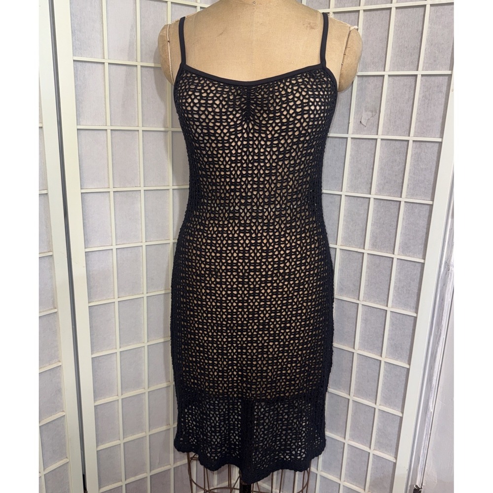 Vintage Carabella Crochet Fairy Cottagecore Open Knit Lounge Beachy Swimwear Med